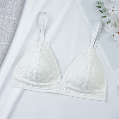 White Sexy Floral Lace Bra 