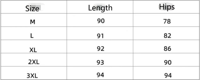 Women's Winter Velvet Leggings size chart