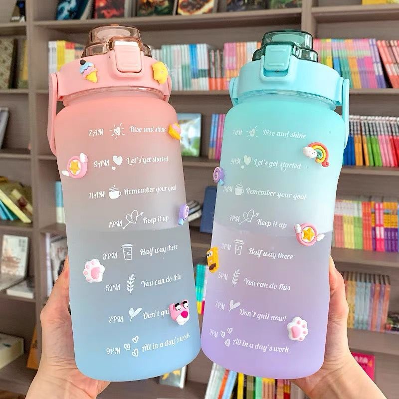 Best leakproof water bottle with straw (pack of 2)