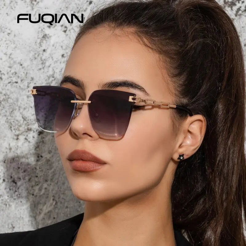 Cat Eye Sunglasses Frameless UV400