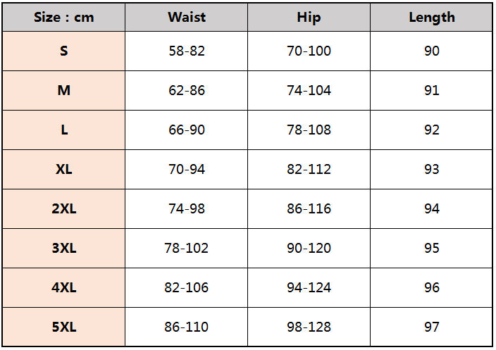 size chart high waist Leather Women Leggings