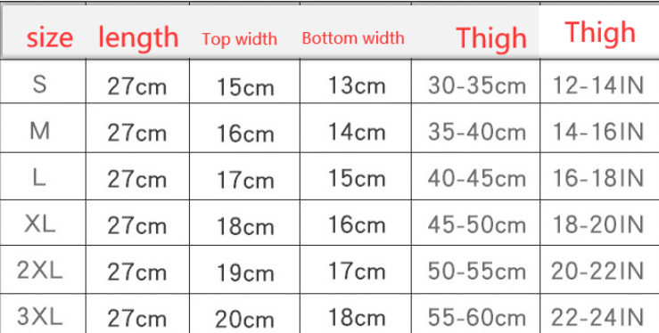 size chart Knee Pads 