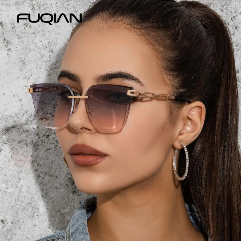 Cat Eye Sunglasses Frameless UV400