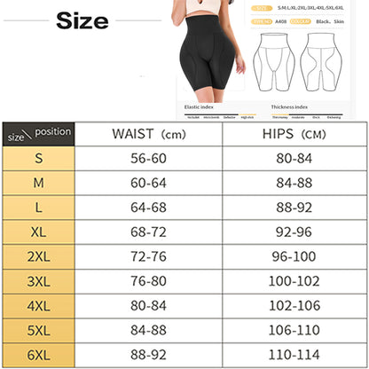 Women's Butt Lifter Shapewear  size chart