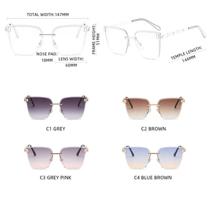 Cat Eye Sunglasses Frameless UV400