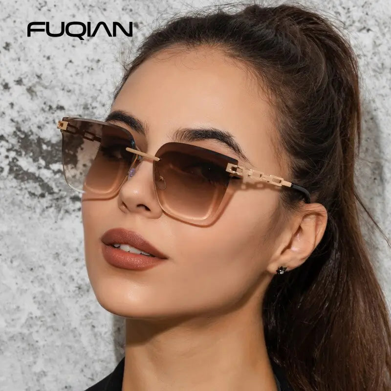 Cat Eye Sunglasses Frameless UV400